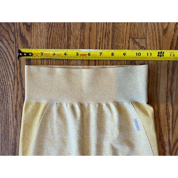 GYMSHARK Yellow Yoga Active Gym Sports Training Leggings   Women's Size Small - Picture 6 of 8